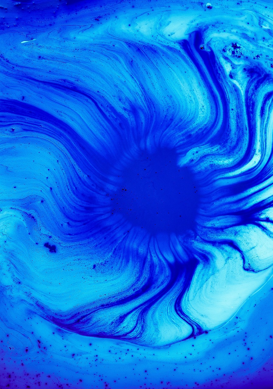 blue, abstract, art, design, paint, hole, blue painting, blue paint