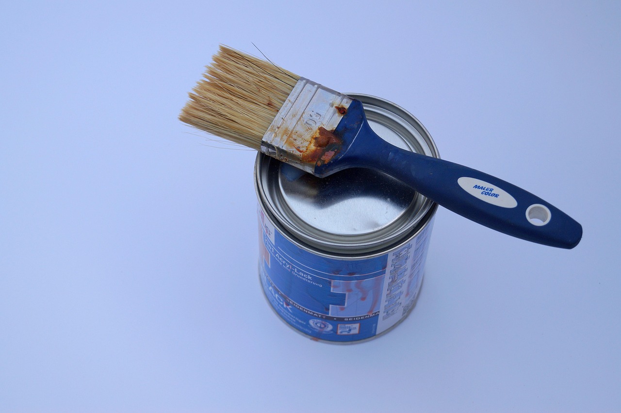 paint brush, paint, can, paint can, to brush, craft, white background, paint can, paint can, paint can, paint can, paint can